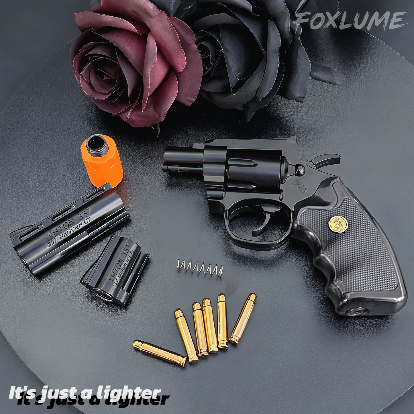 Revolver Butane Lighter | Windproof Adjustable
