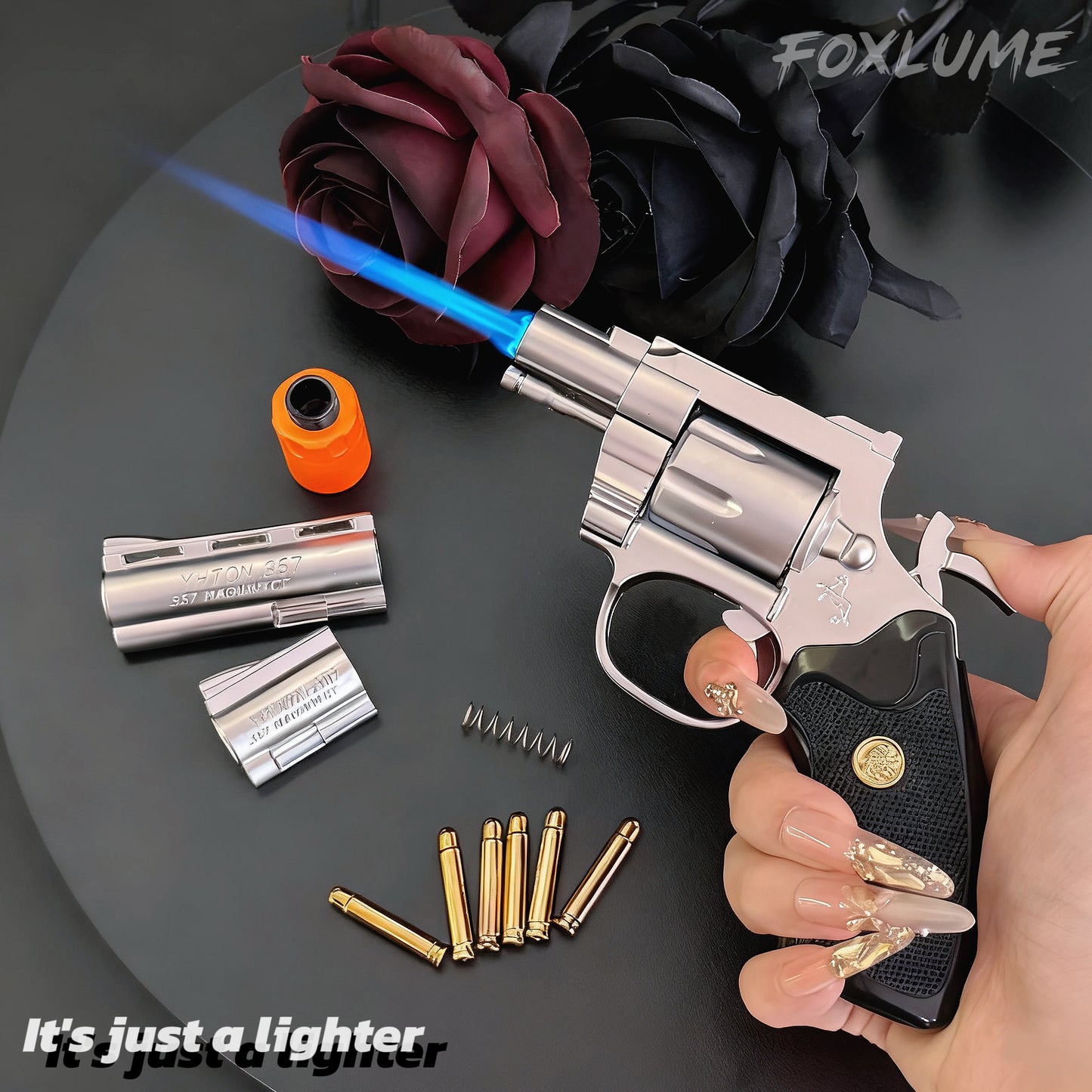 Revolver Butane Lighter | Windproof Adjustable