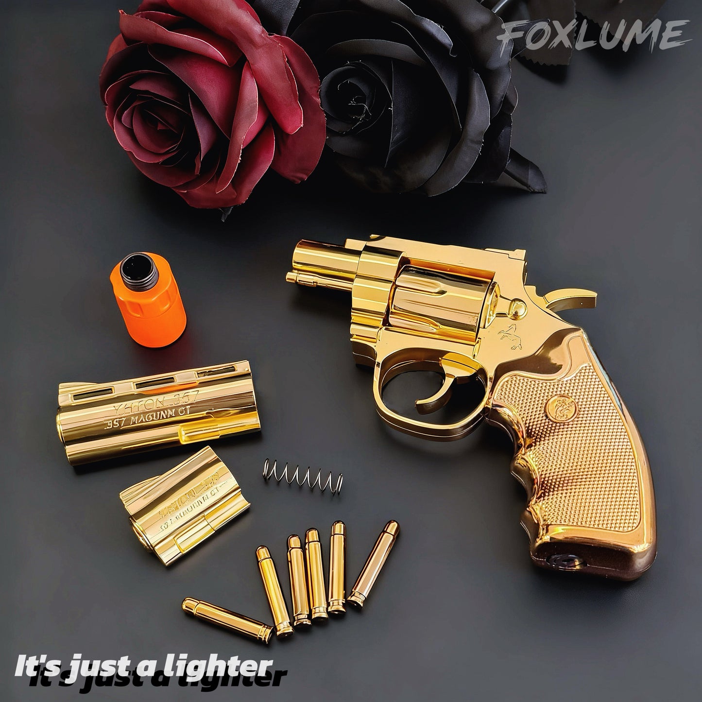 Revolver Butane Lighter | Windproof Adjustable