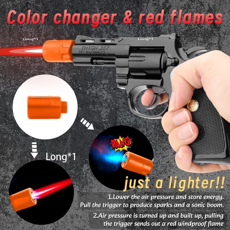 Revolver Butane Lighter | Windproof Adjustable