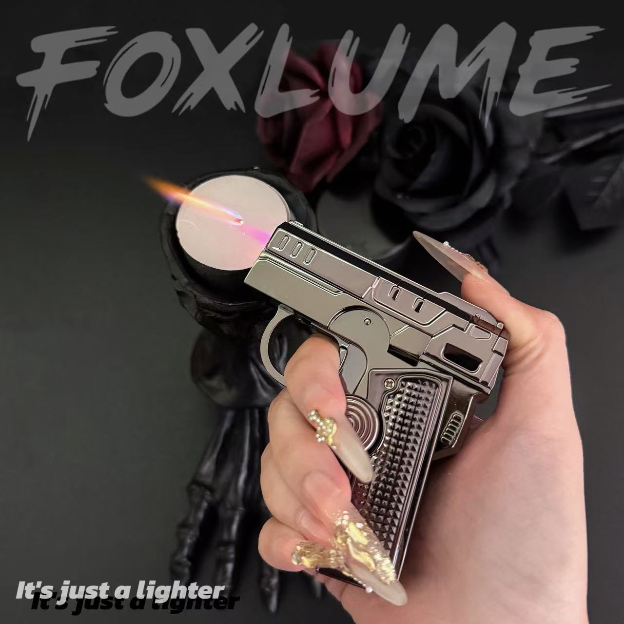 [Foxlume] Ladies's  fingertip gyroscope butane lighter[Without Butane]
