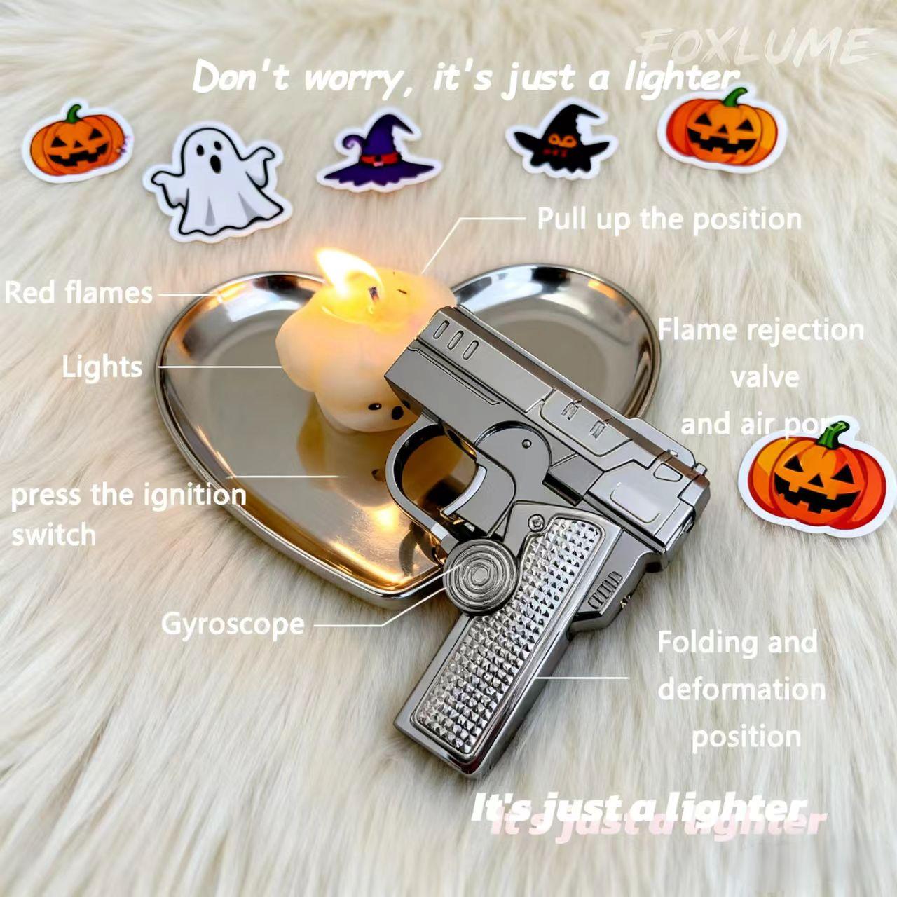 [Foxlume] Ladies's  fingertip gyroscope butane lighter[Without Butane]
